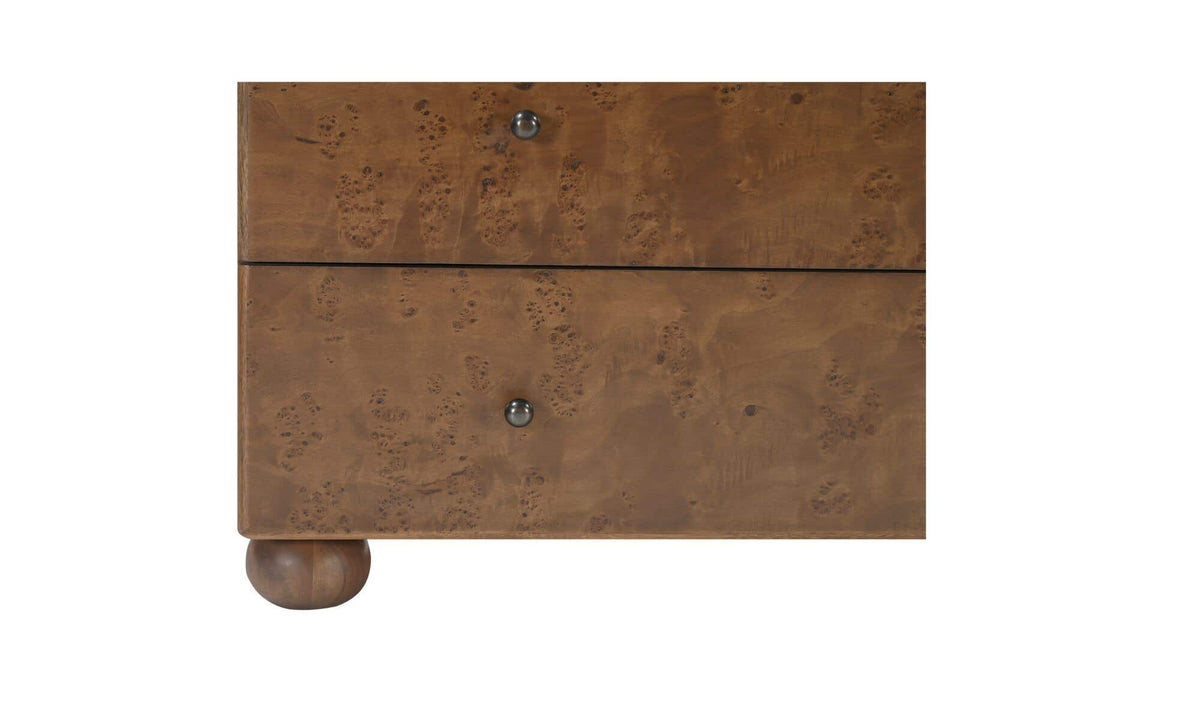 York 6 Drawer Dresser Warm Brown Burl by Moe's Home Collection - view 12