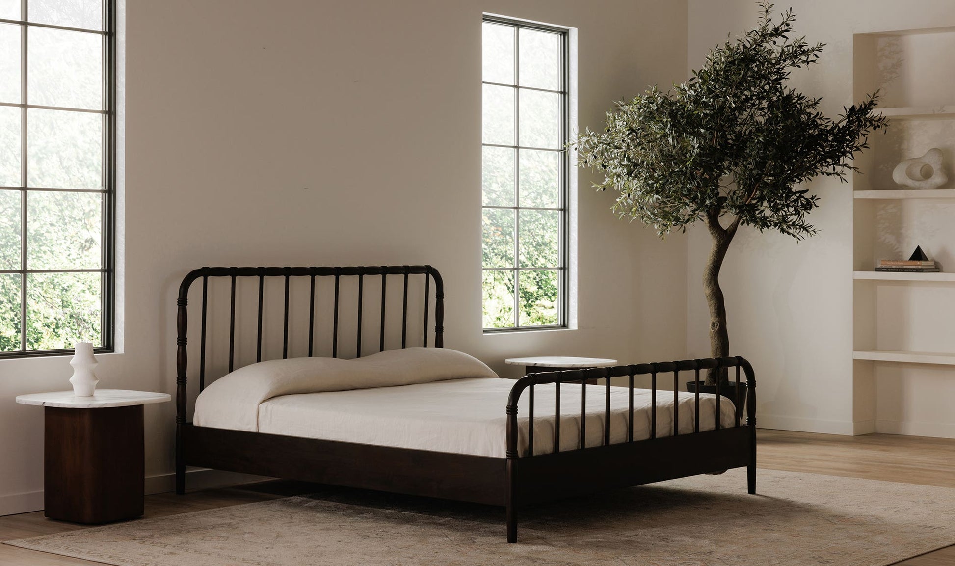 Vivian King Bed Dark Brownn by Moe's Home Collection - view 7