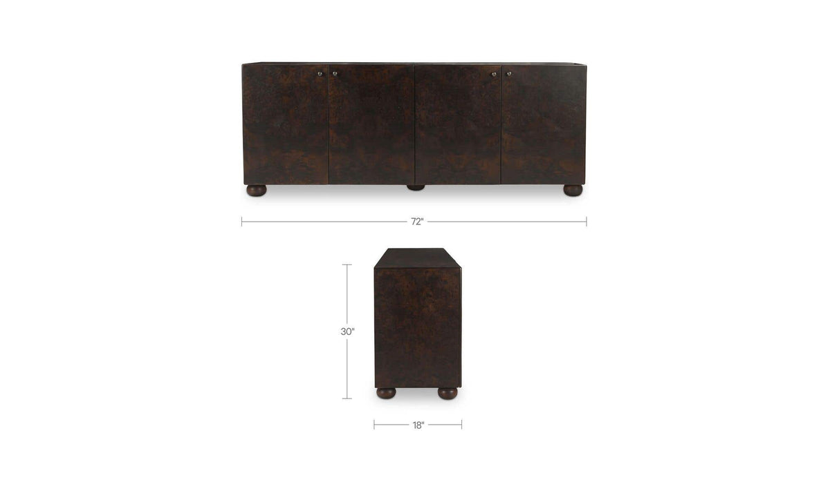 York Sideboard Dark Brown Burl by Moe's Home Collection - view 12