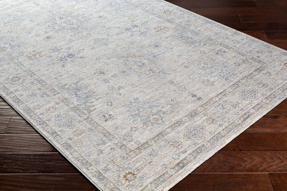 Virginia Cream/Sage Machine Woven Rug VGN-2300 - corner