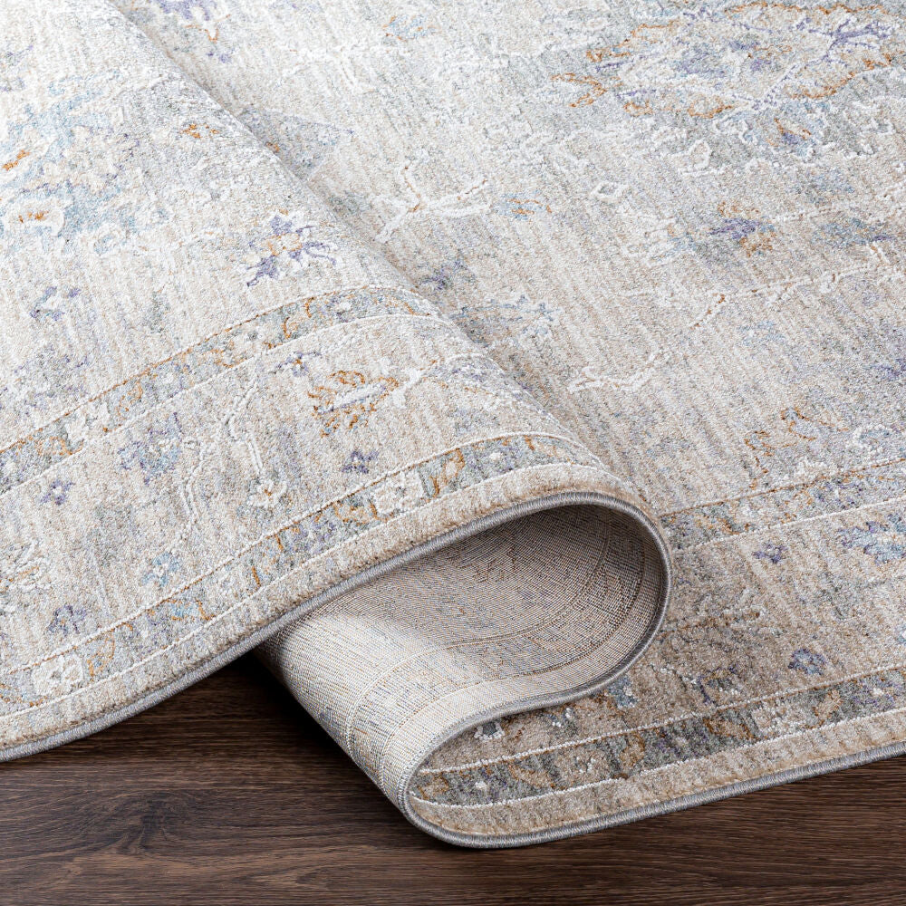 Virginia Cream/Sage Machine Woven Rug VGN-2300 - fold