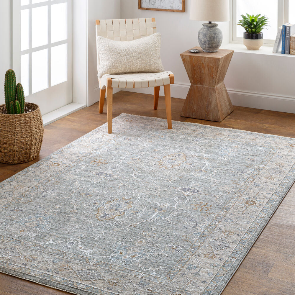 Virginia Cream/Sage Machine Woven Rug VGN-2303 - roomscene