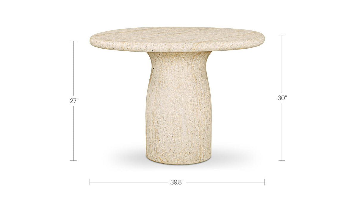 Warby Outdoor Bistro Table Faux Travertine by Moe's Home Collection - view 11
