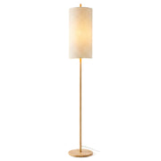 Vialux Floor Lamp | Natural Oak and Tall Woven Fabric Shade