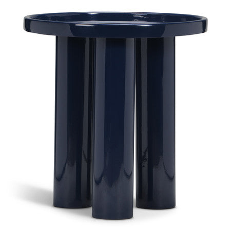 Eclat Sofia Enamel End Table - Navy