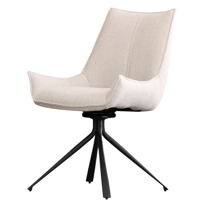 Vita Dining Chair Swivel - Birch Sand Fabric