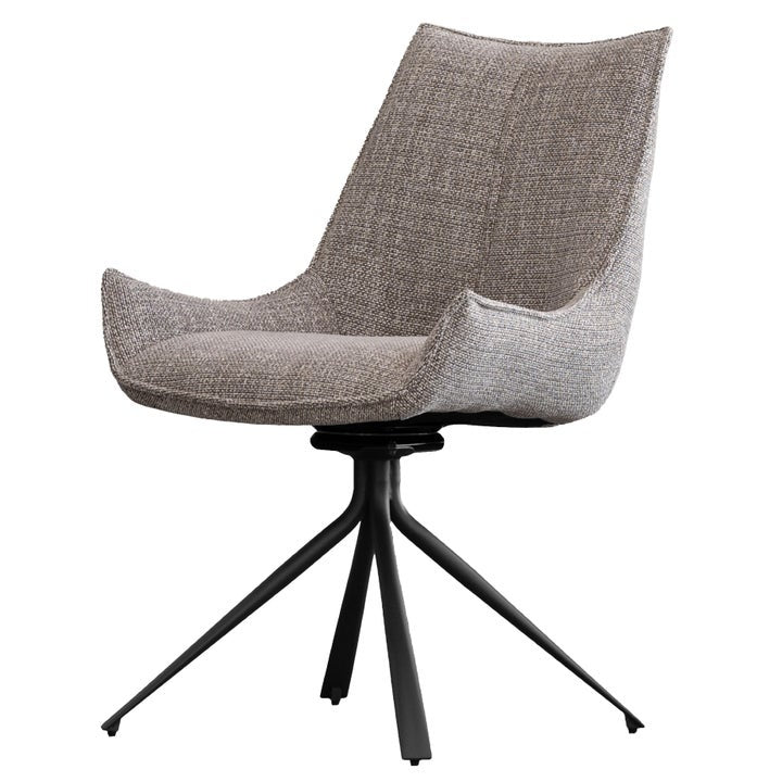 Vita Dining Chair Swivel - Earth Stone Fabric