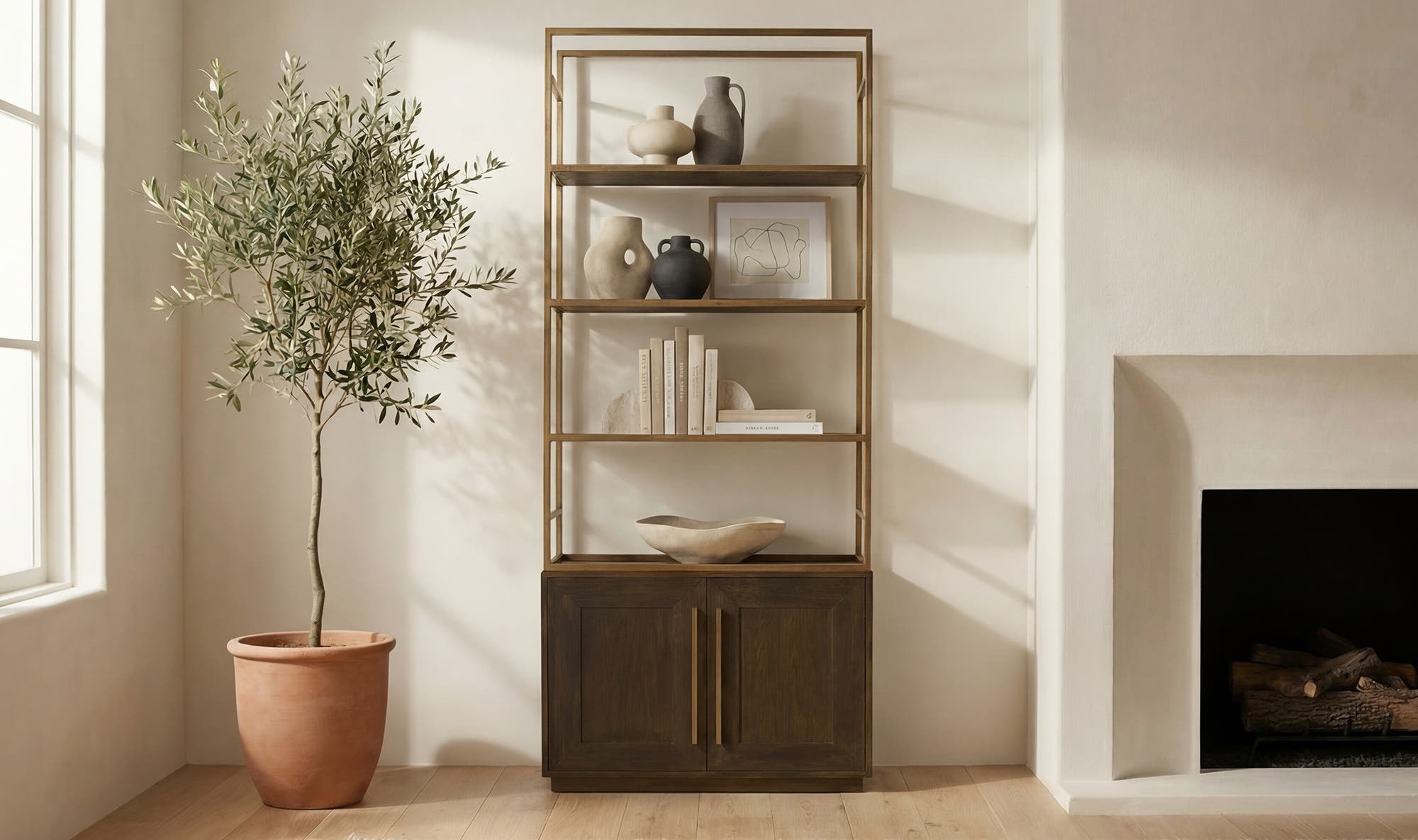 Elliot Bookshelf Brown by Moe's Home Collection - view 5