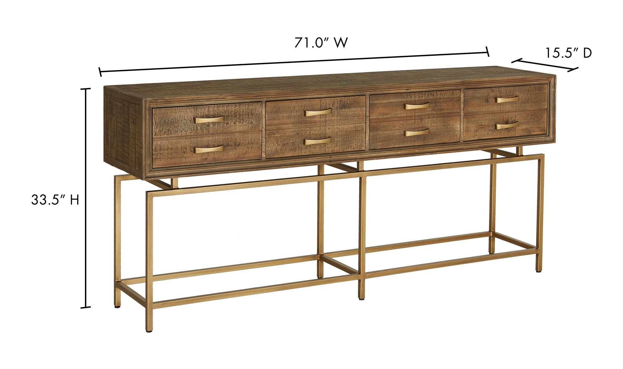 Annecy Console Table Natural by Moe's Home Collection - view 16