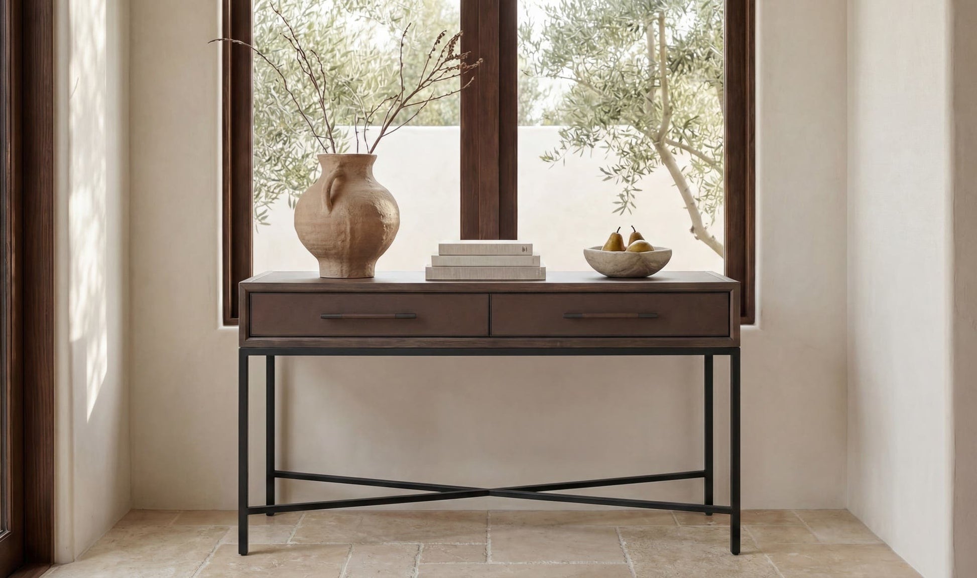Mako Console Table Brown by Moe's Home Collection - view 4