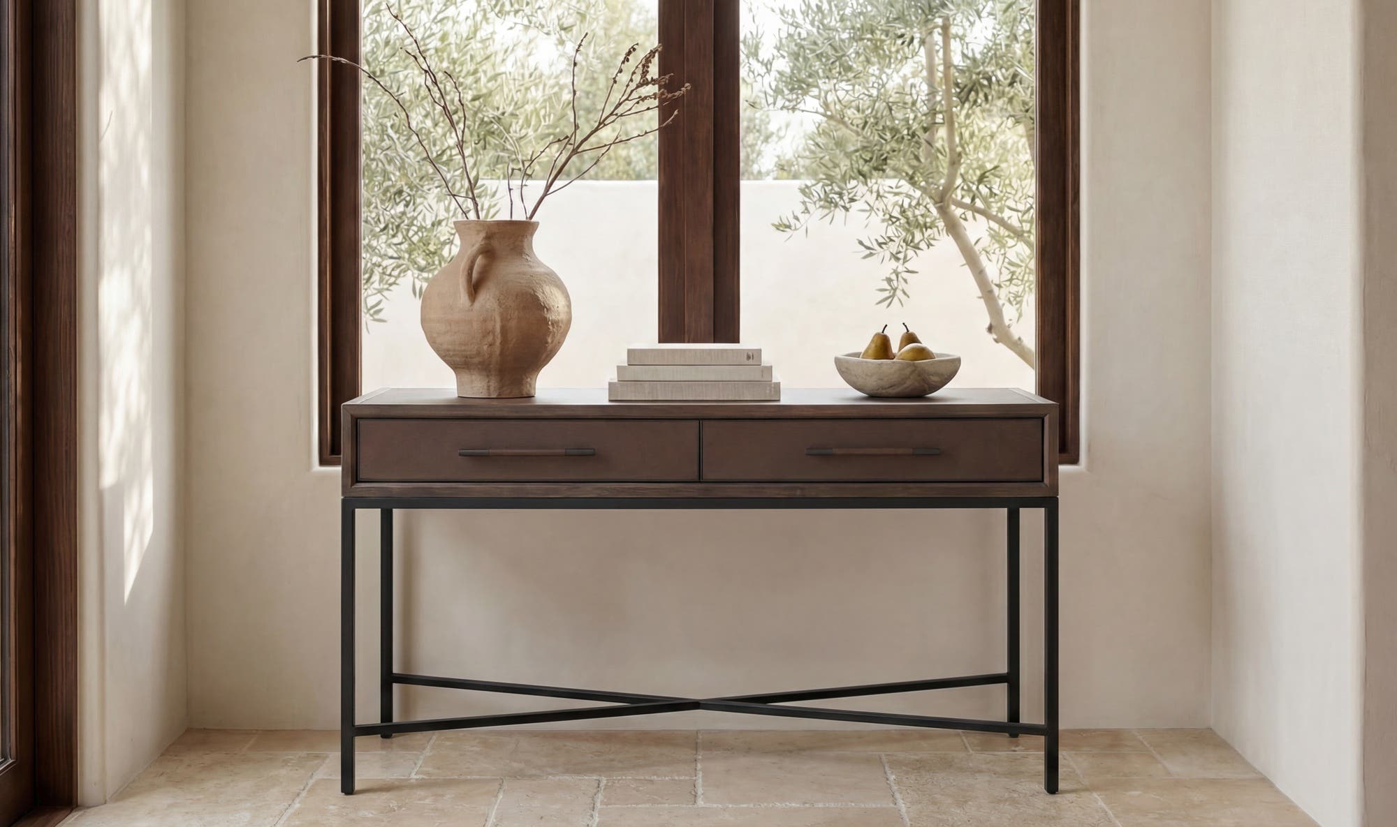 Mako Console Table Brown by Moe's Home Collection - view 4