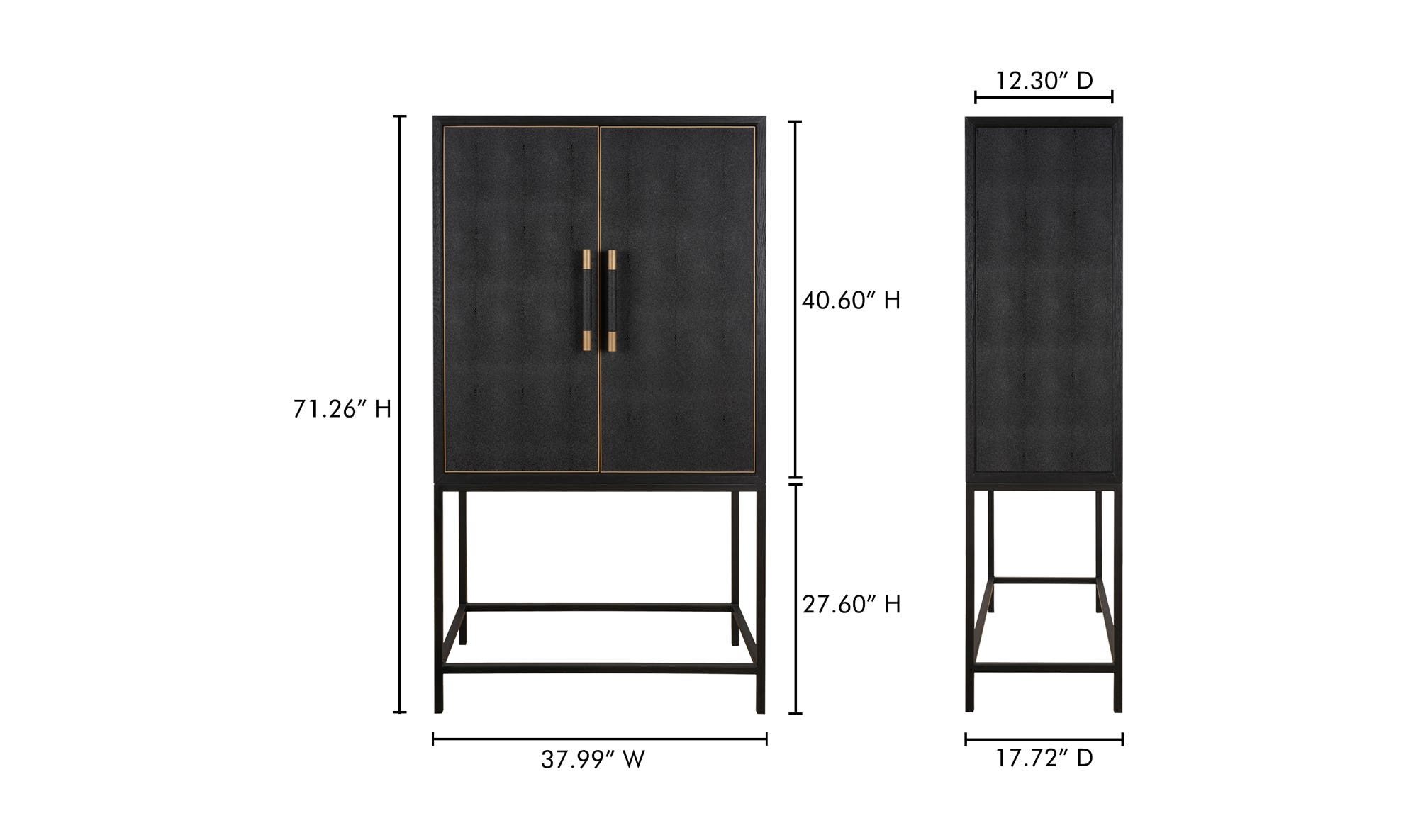 Mako Bar Cabinet Black by Moe's Home Collection - view 12