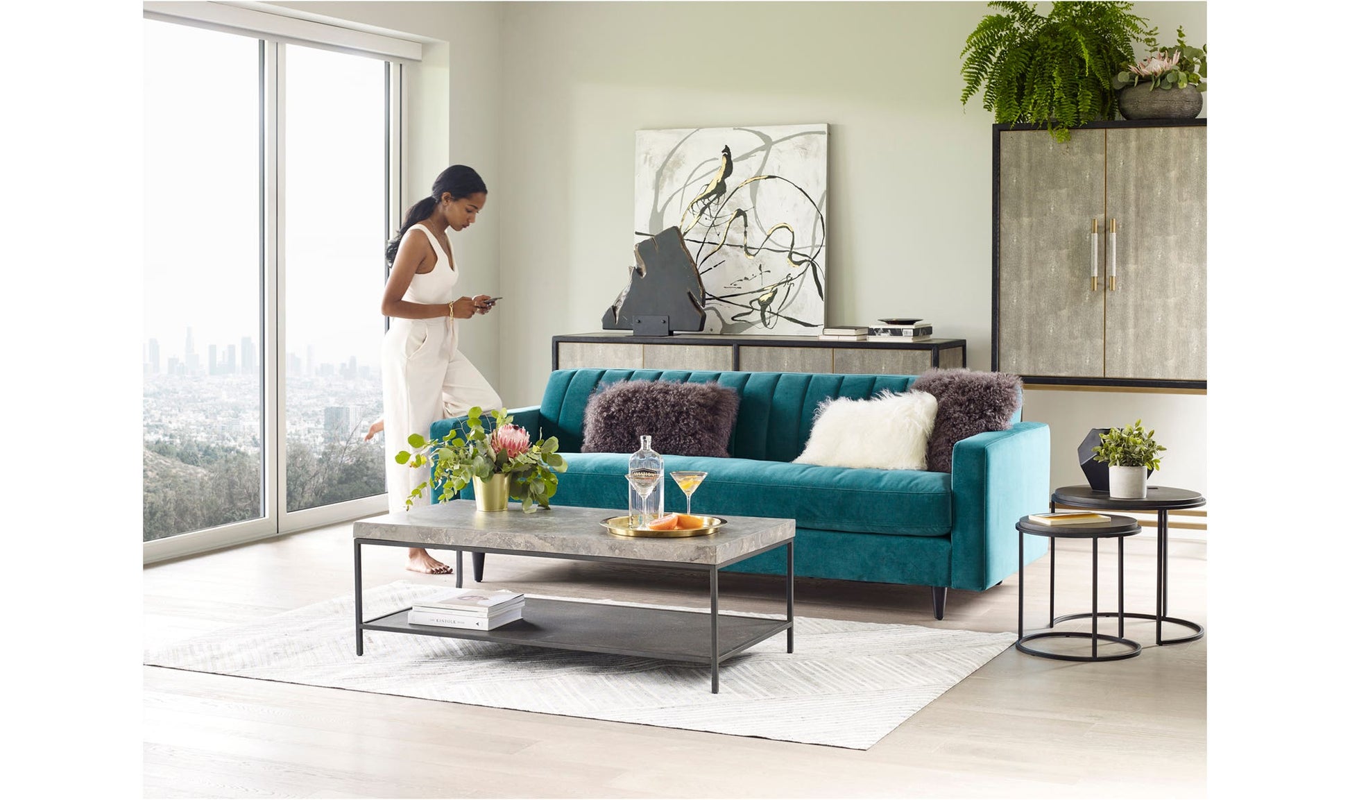 Mako Bar Cabinet Grey by Moe's Home Collection - view 5