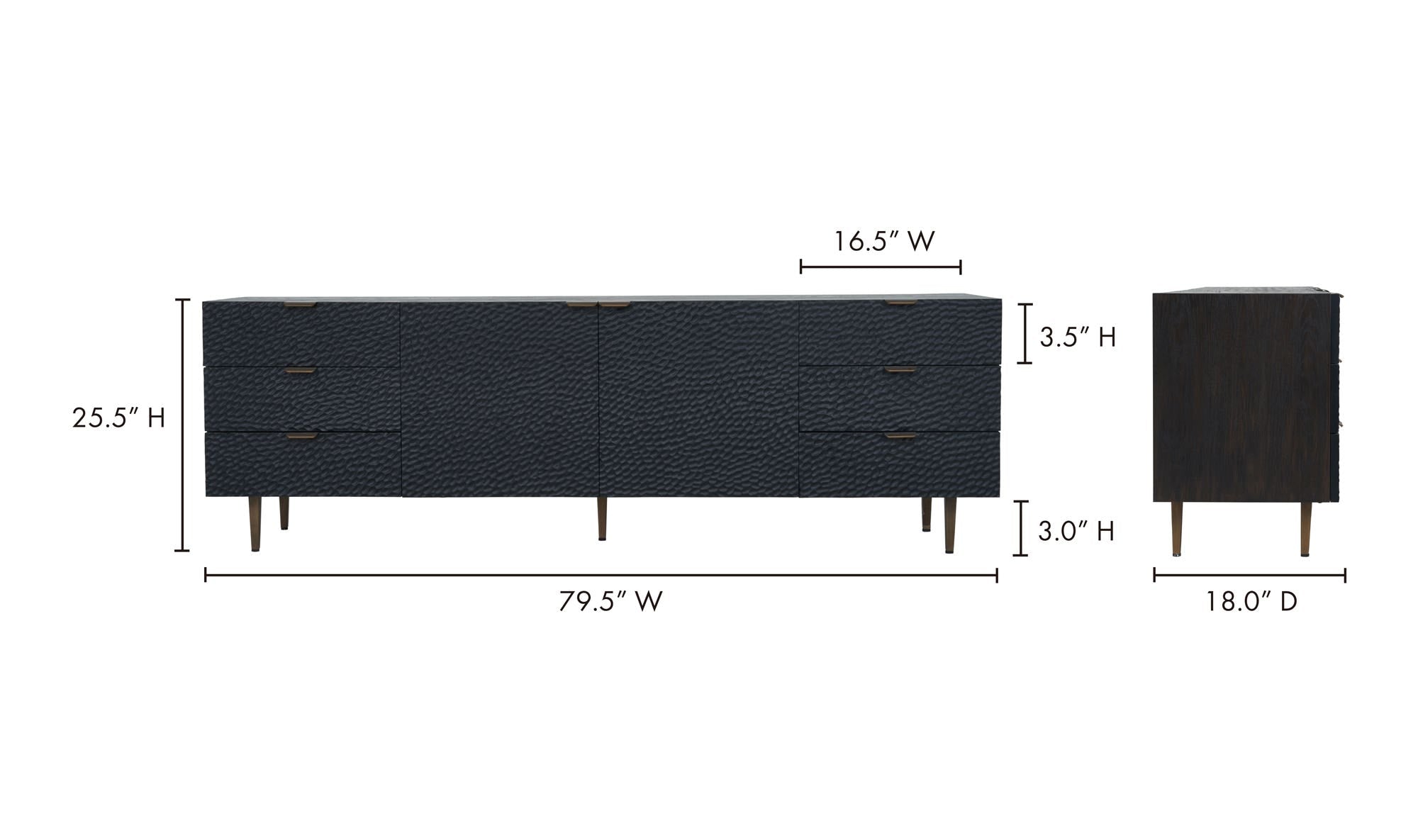 Breu Sideboard Black by Moe's Home Collection - view 20