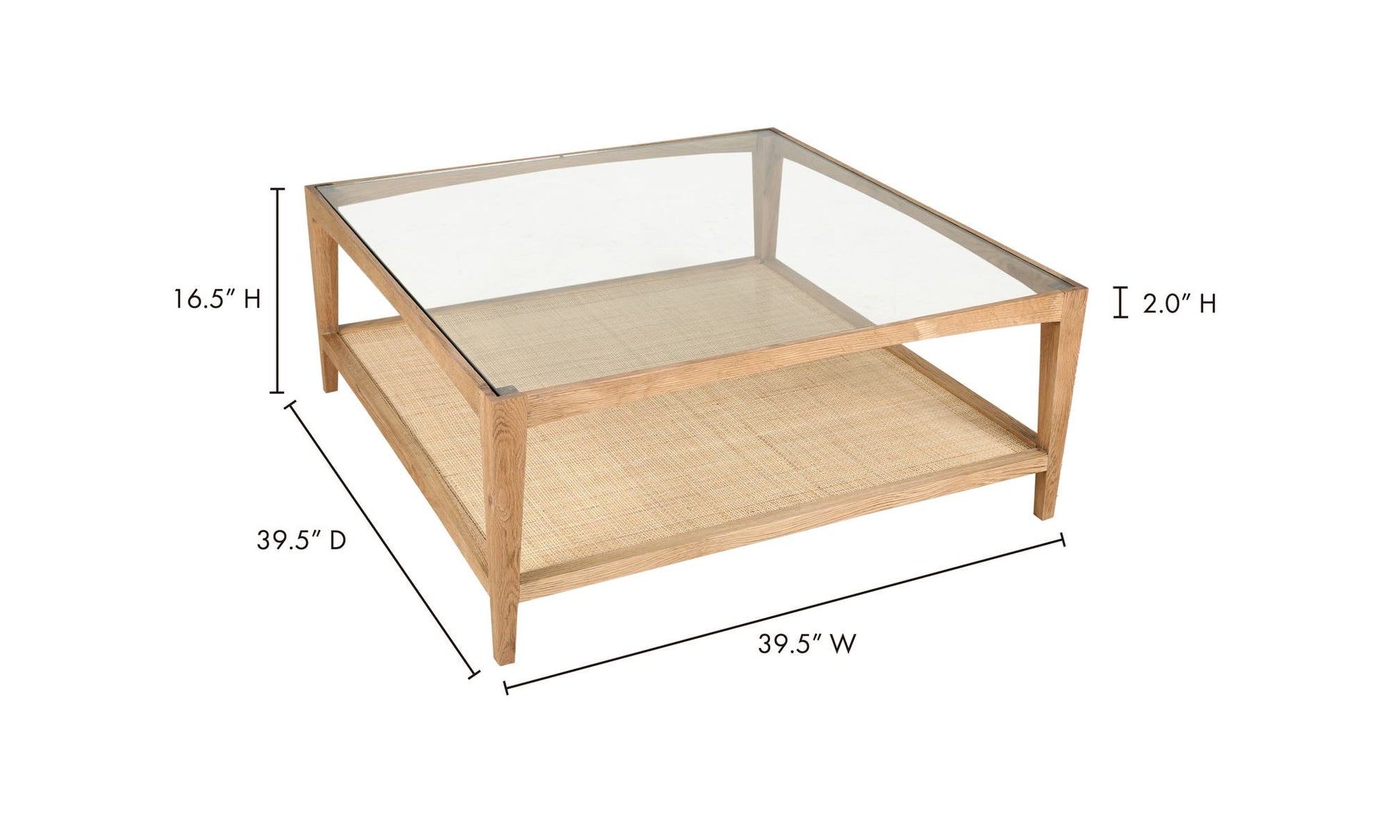Harrington Coffee Table Natural by Moe's Home Collection - view 13