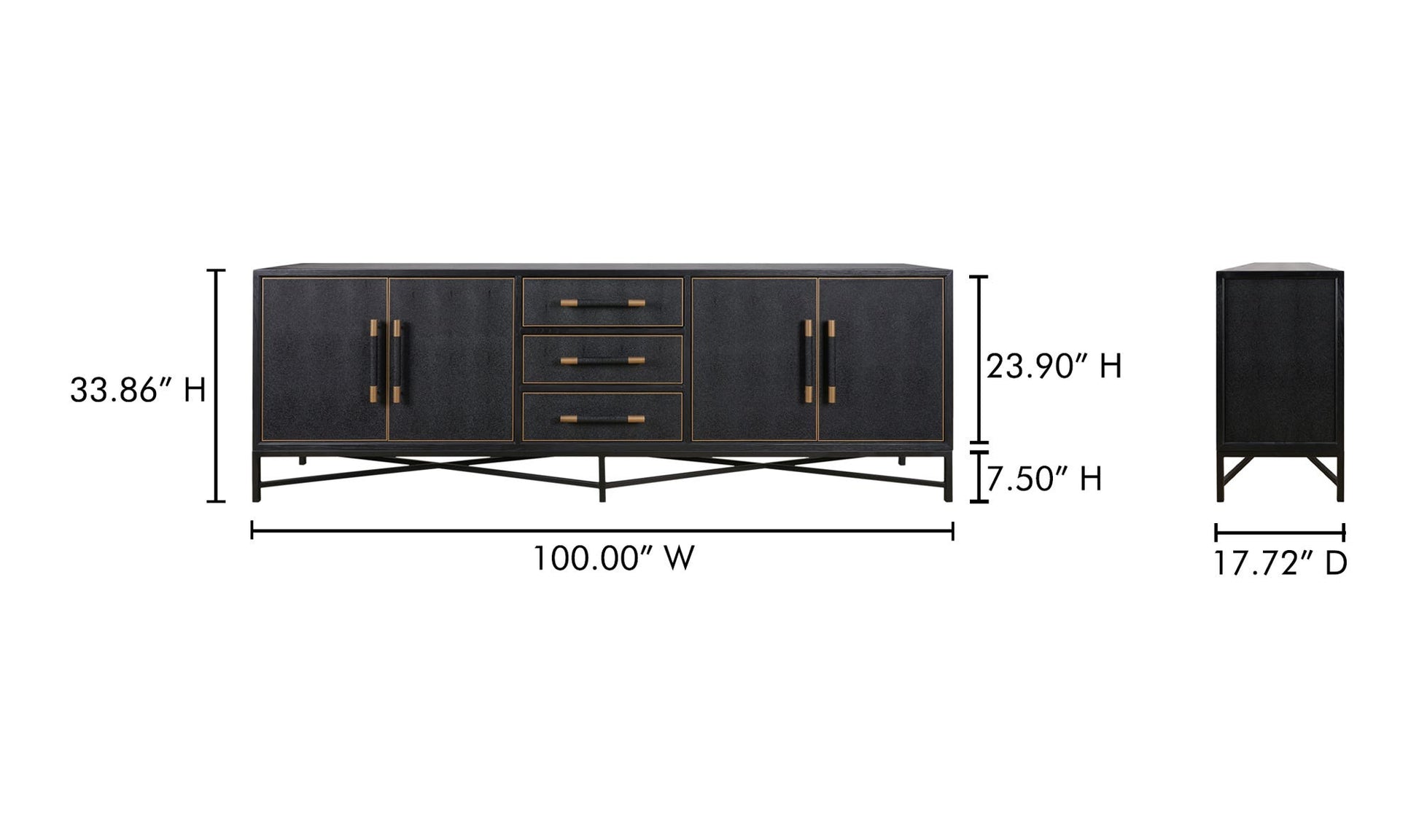 Mako Sideboard Large Black by Moe's Home Collection - view 12