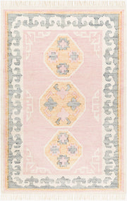 Valerie Dark Blue/Yellow Handmade Rug - 2' x 3'