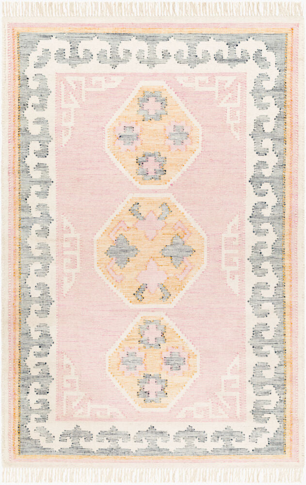 Valerie Dark Blue/Yellow Handmade Rug - 2' x 3'