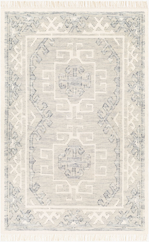 Valerie Cream/Light Sage Handmade Rug - 2' x 3'