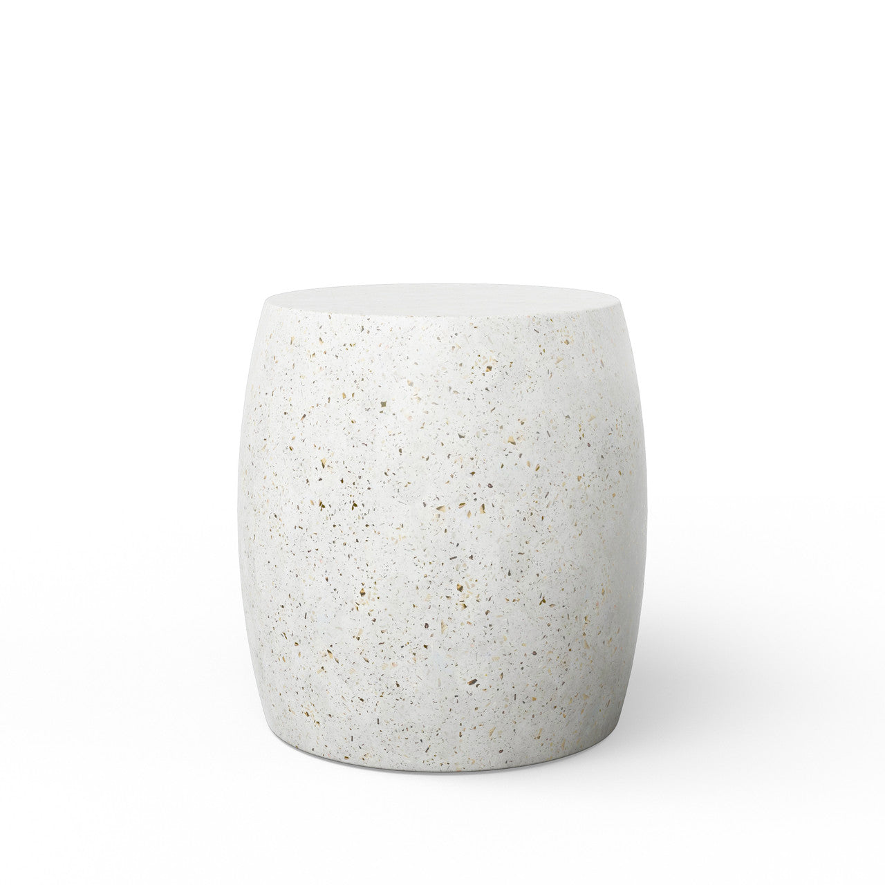 Mixx - Pebble End Table - Ivory Terrazzo