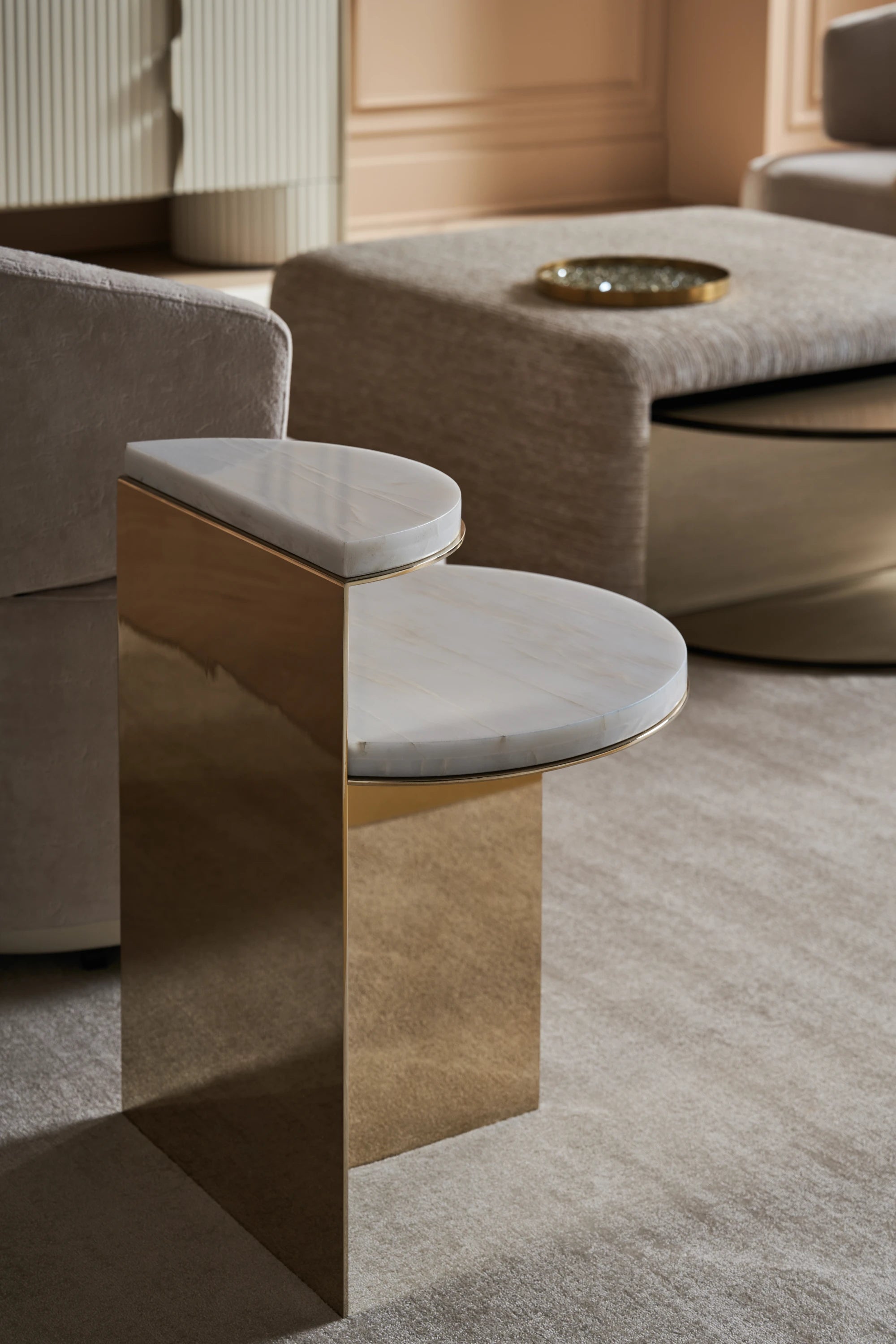 All Together Champagne Gold Coffee Table 32" by Caracole - view 4