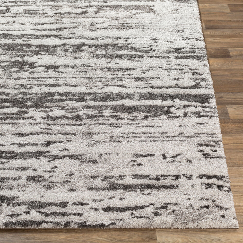 Venice Black/Medium Gray Machine Woven Rug VNE-2301 - front
