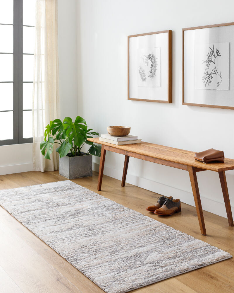 Venice Ivory/Tan Machine Woven Rug - roomscene
