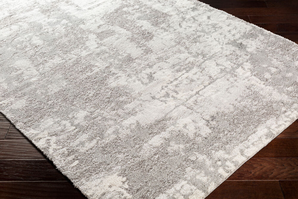 Venice Black/Medium Gray Machine Woven Rug VNE-2305 - corner