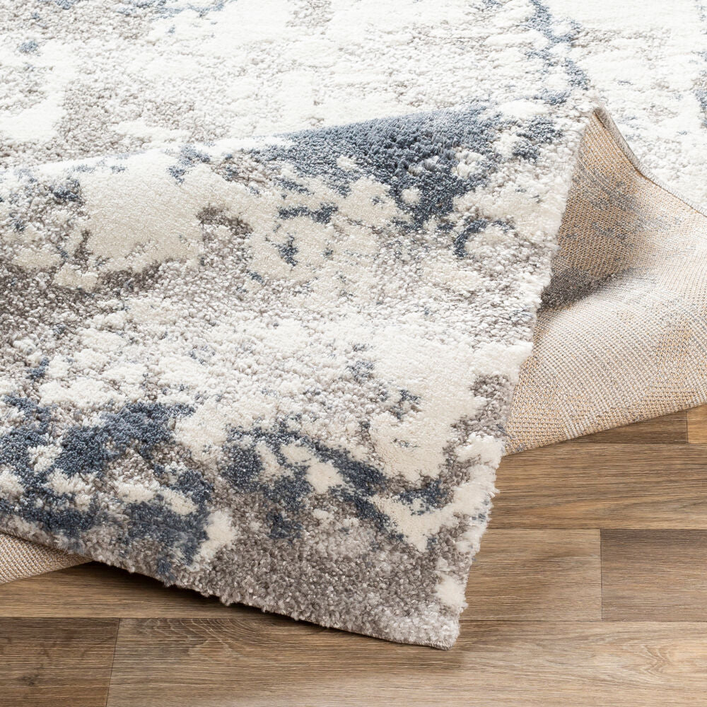 Venice Denim/Pale Blue Machine Woven Rug VNE-2306 - fold