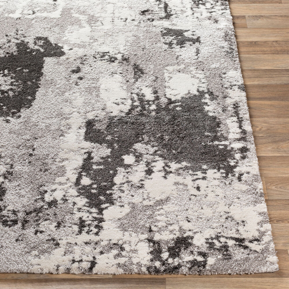 Venice Black/Medium Gray Machine Woven Rug VNE-2308 - front
