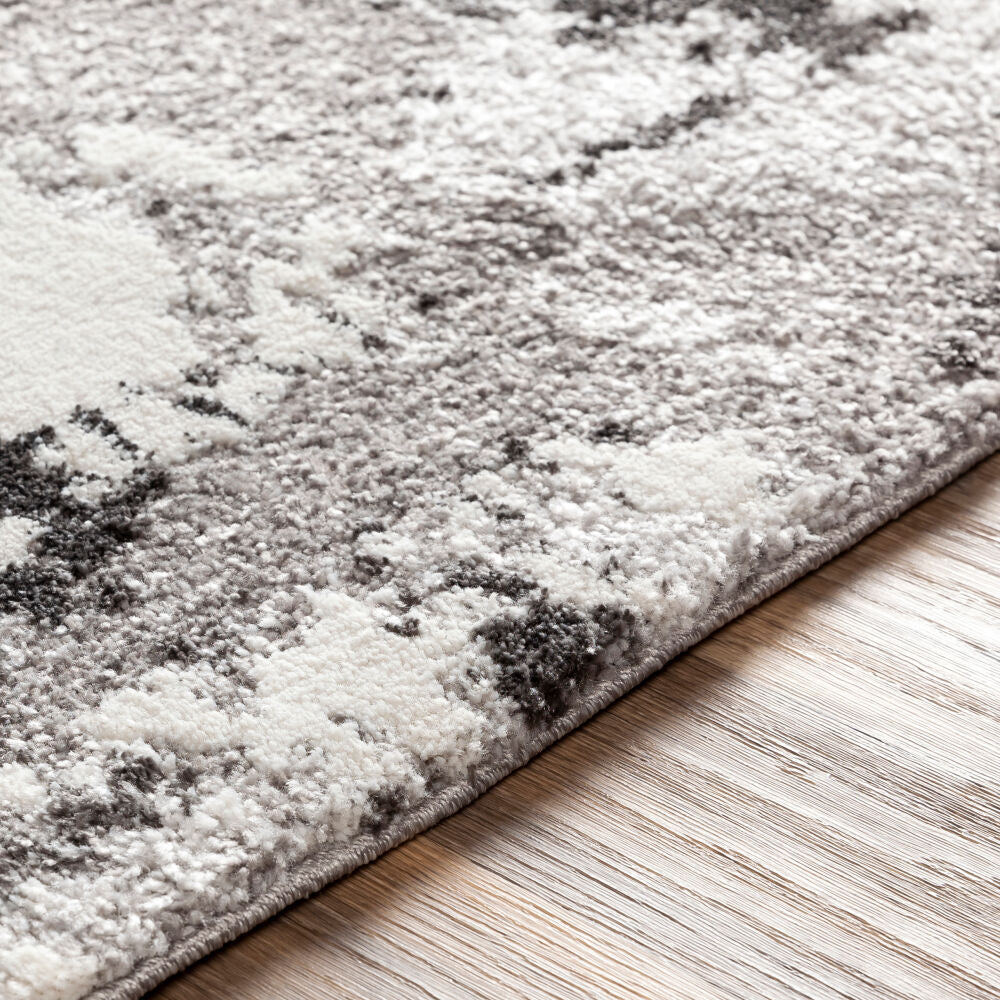 Venice Black/Medium Gray Machine Woven Rug VNE-2308 - texture