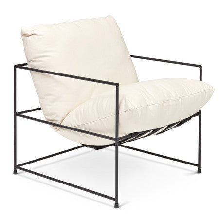 Metro Trent Accent Chair - Washed White Upholstery