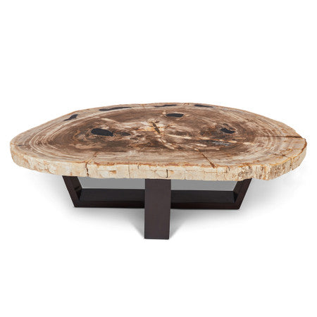 Relique Valerie Coffee Table Dark Brown Frame - Natural Light Top