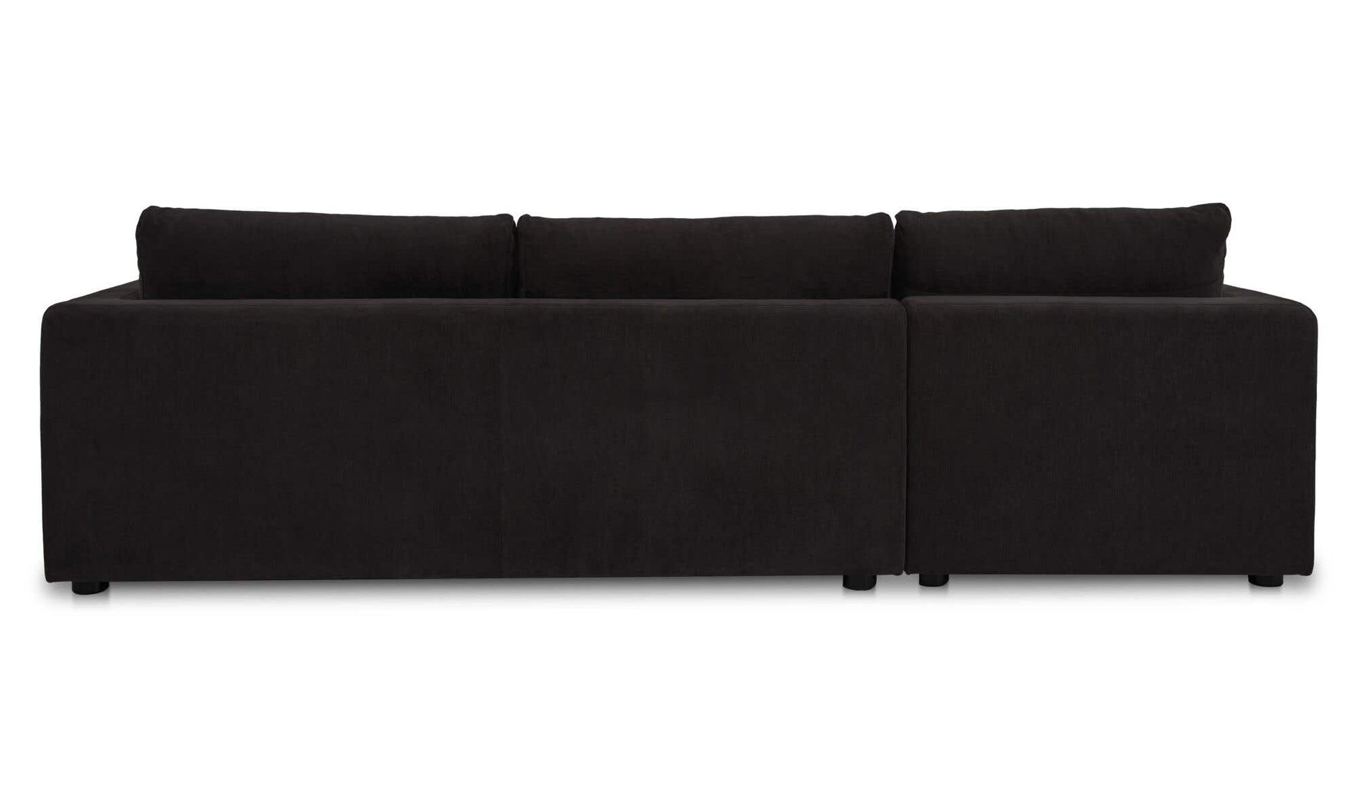 Burrow Sleeper Sectional With Storage Chaise Black Left by Moe's Home Collection - view 7