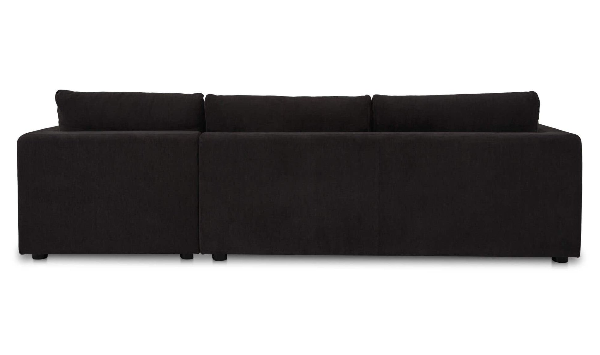 Burrow Sleeper Sectional With Storage Chaise Black Right by Moe's Home Collection - view 7