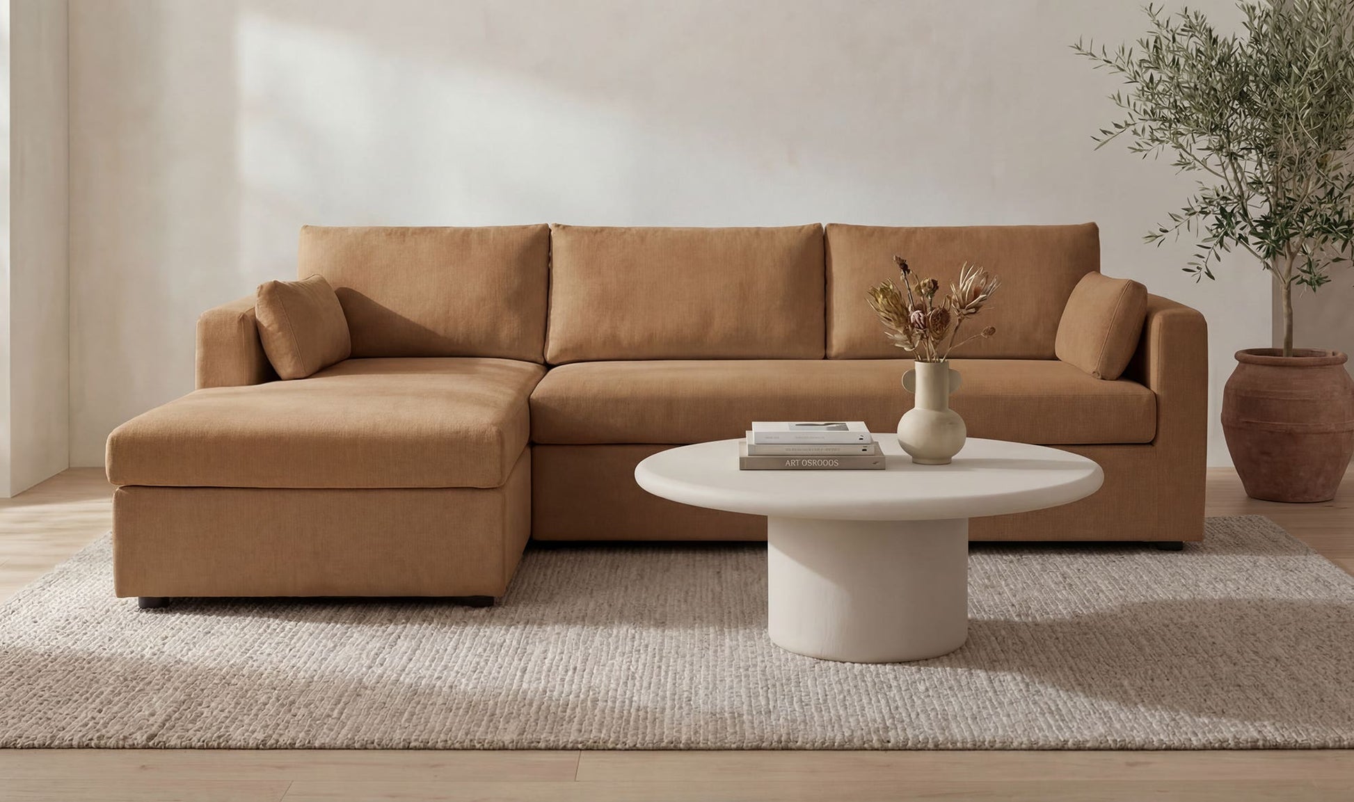 Burrow Sleeper Sectional With Storage Chaise Ginger Left by Moe's Home Collection - view 4