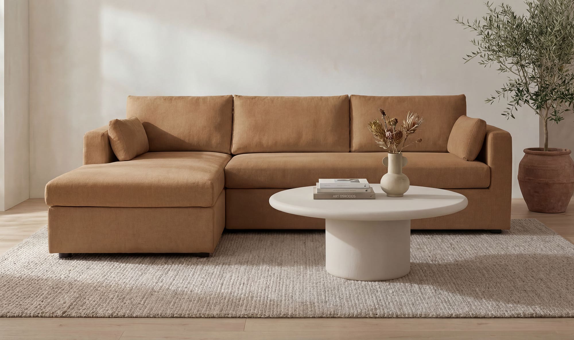 Burrow Sleeper Sectional With Storage Chaise Ginger Left by Moe's Home Collection - view 4