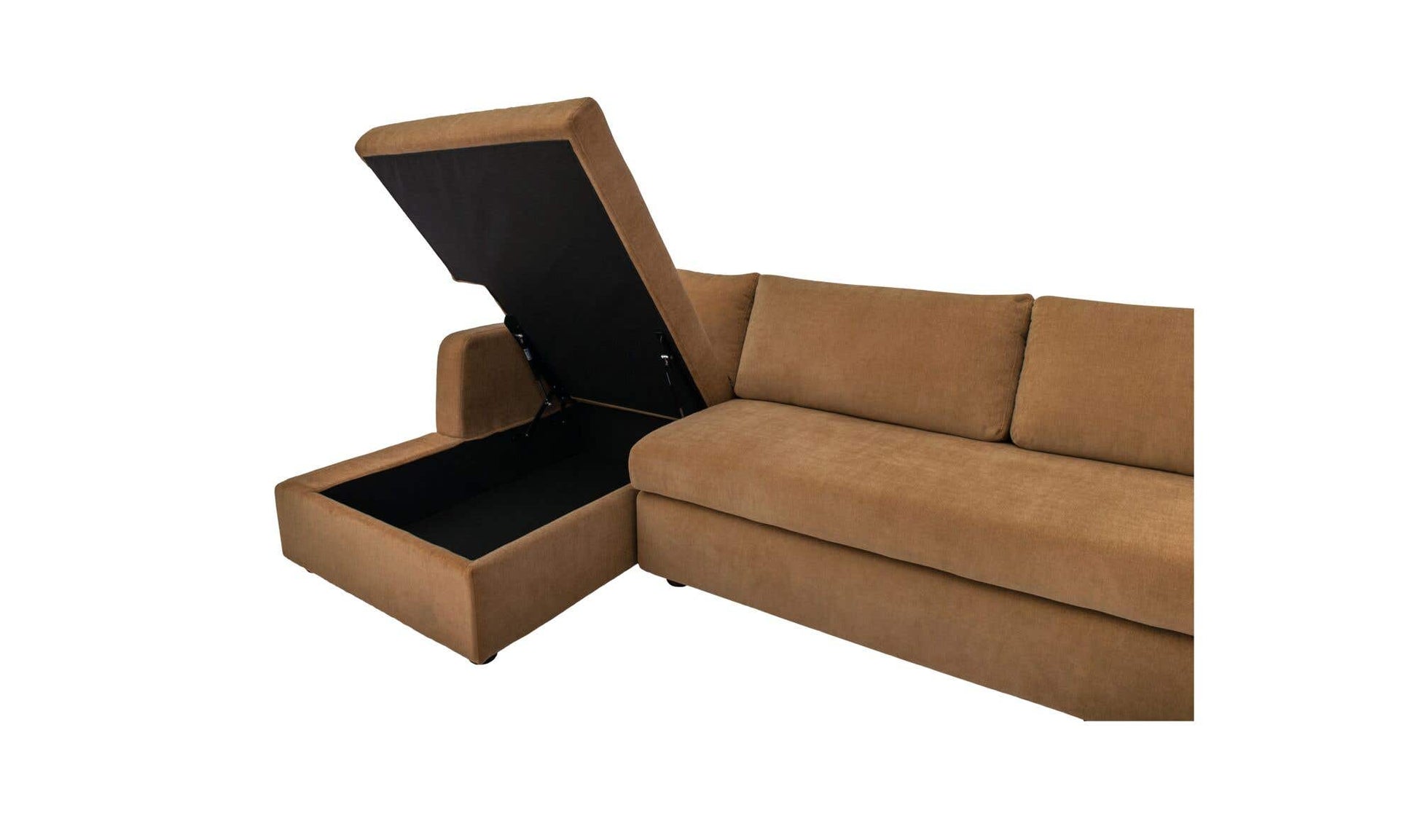Burrow Sleeper Sectional With Storage Chaise Ginger Left by Moe's Home Collection - view 11