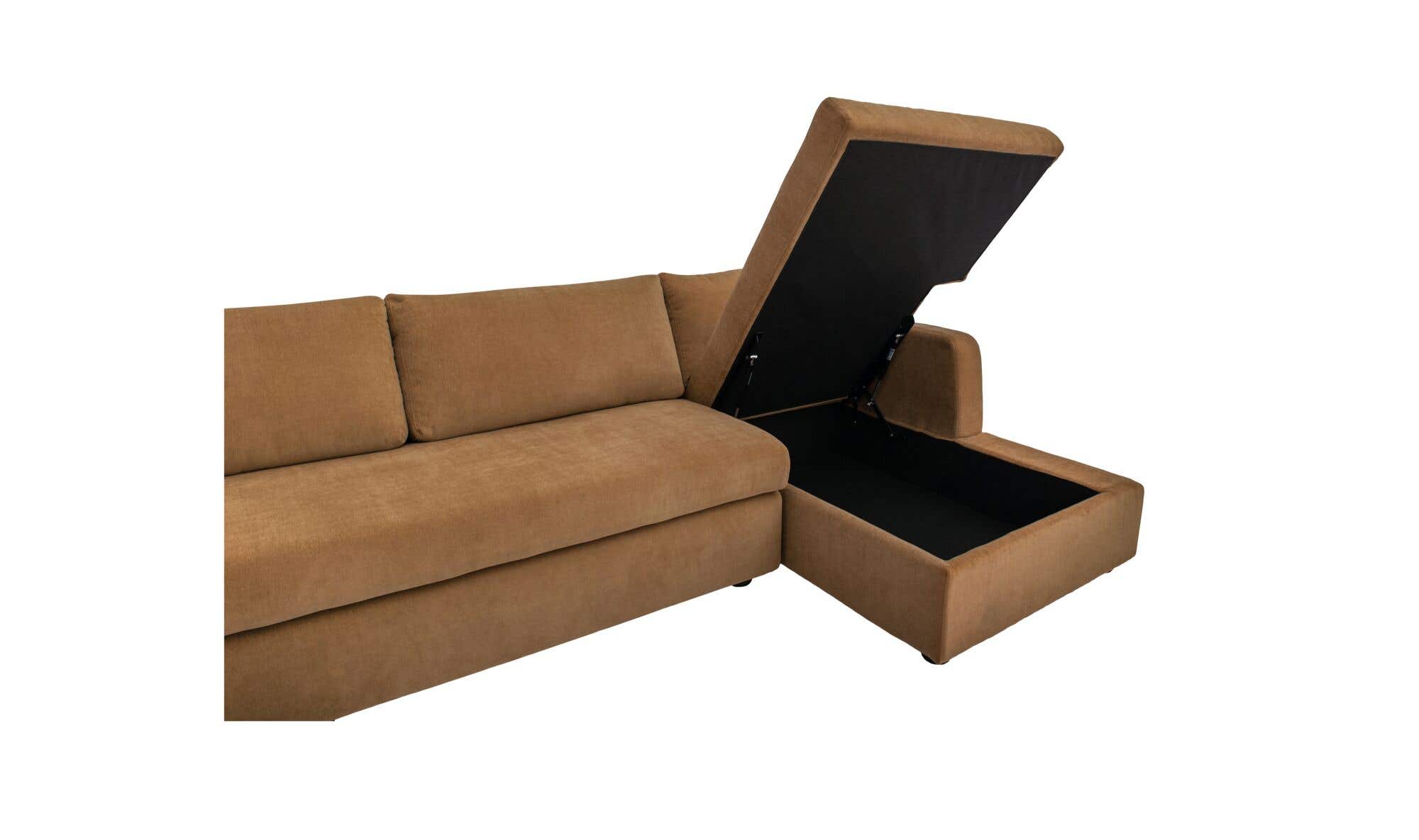 Burrow Sleeper Sectional With Storage Chaise Ginger Right by Moe's Home Collection - view 11