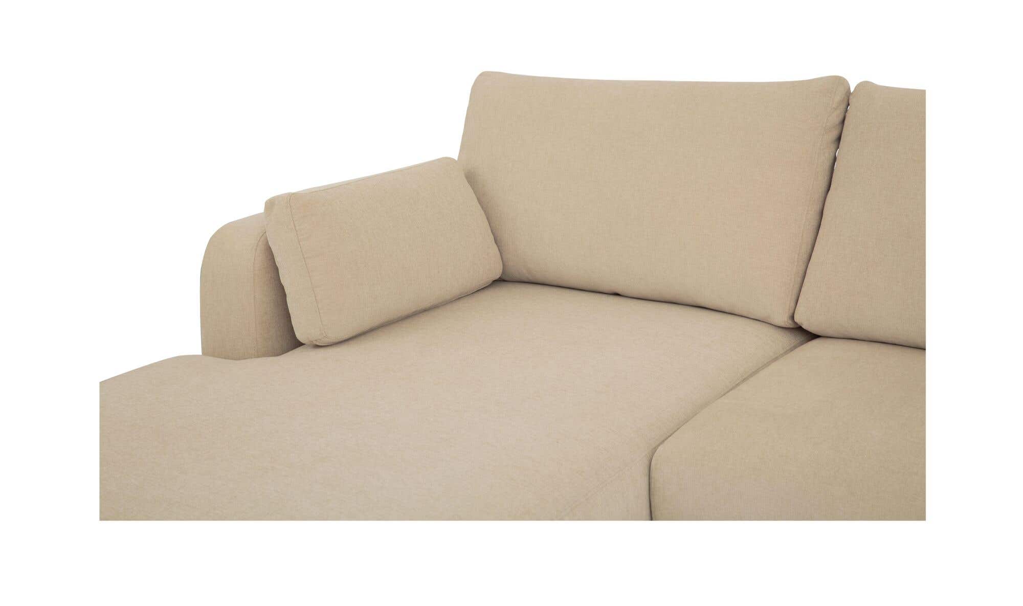 Burrow Sleeper Sectional With Storage Chaise Sand Left by Moe's Home Collection - view 12