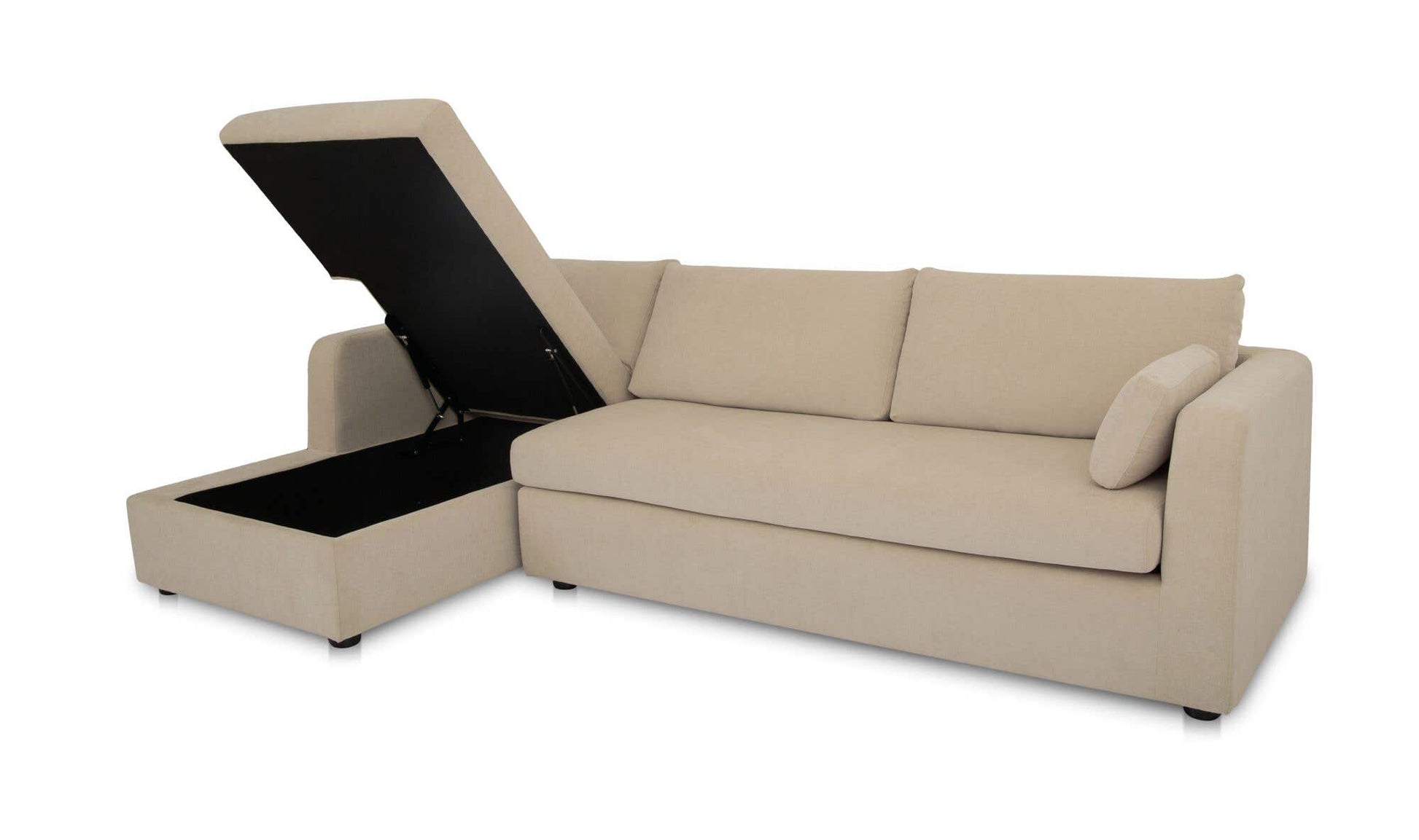 Burrow Sleeper Sectional With Storage Chaise Sand Left by Moe's Home Collection - view 11