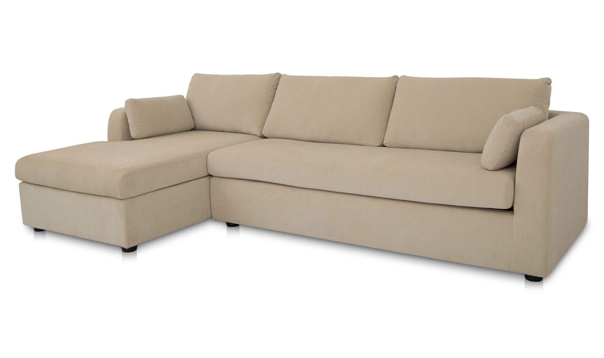Burrow Sleeper Sectional With Storage Chaise Sand Left by Moe's Home Collection - view 10