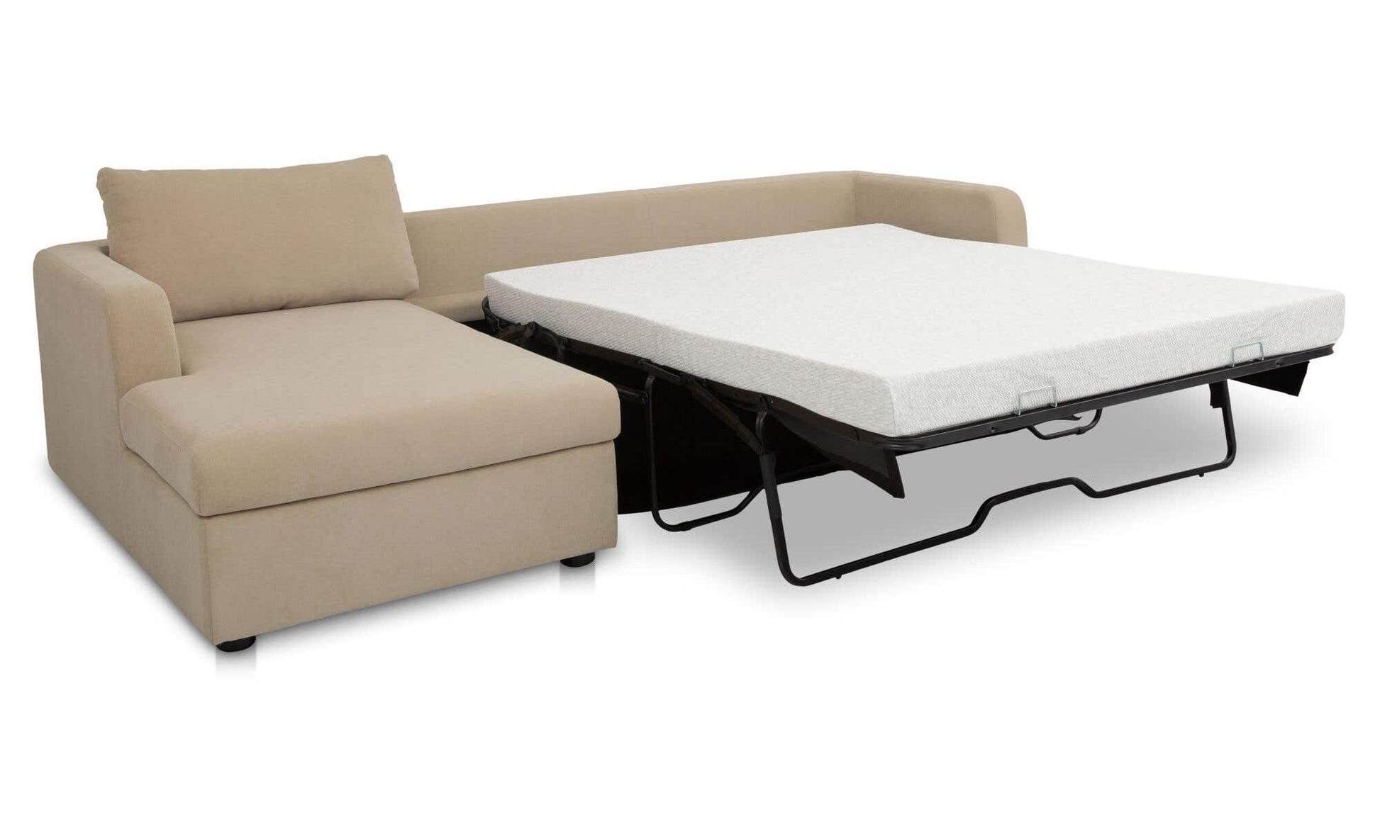 Burrow Sleeper Sectional With Storage Chaise Sand Left by Moe's Home Collection - view 6