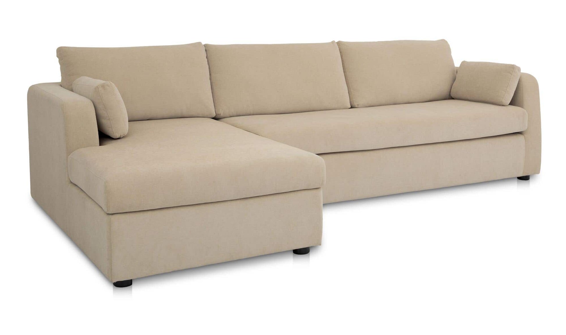 Burrow Sleeper Sectional With Storage Chaise Sand Left by Moe's Home Collection - view 5