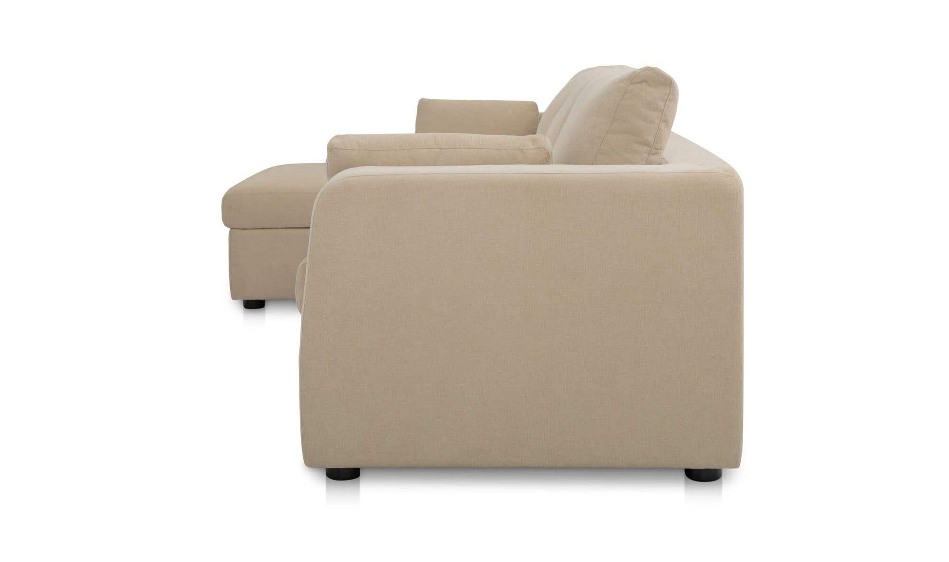 Burrow Sleeper Sectional With Storage Chaise Sand Left by Moe's Home Collection - view 9