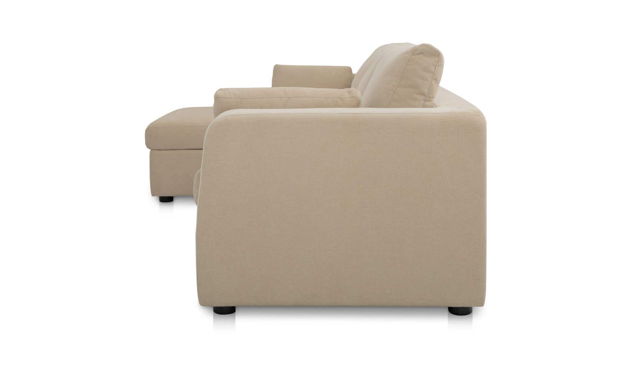 Burrow Sleeper Sectional With Storage Chaise Sand Left by Moe's Home Collection - view 9