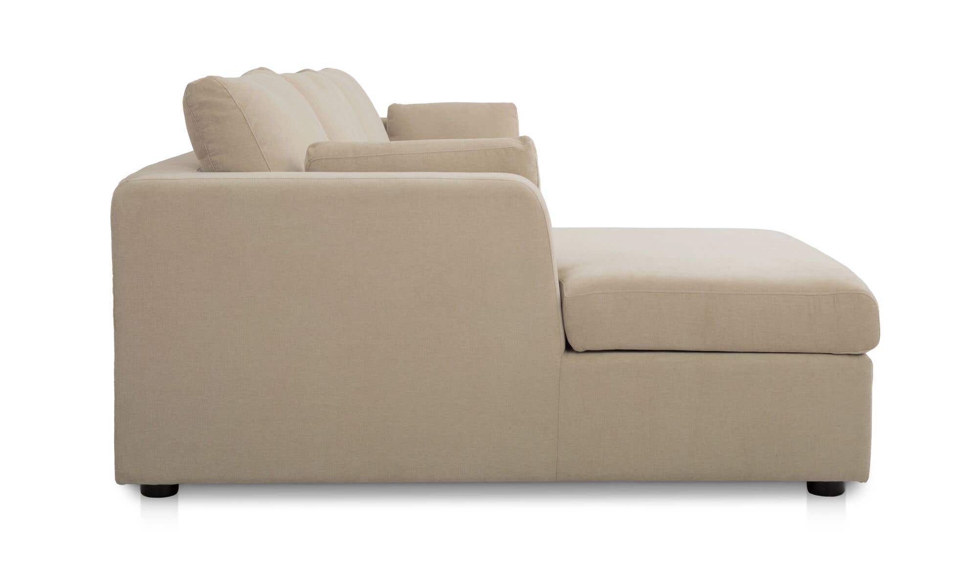 Burrow Sleeper Sectional With Storage Chaise Sand Left by Moe's Home Collection - view 7