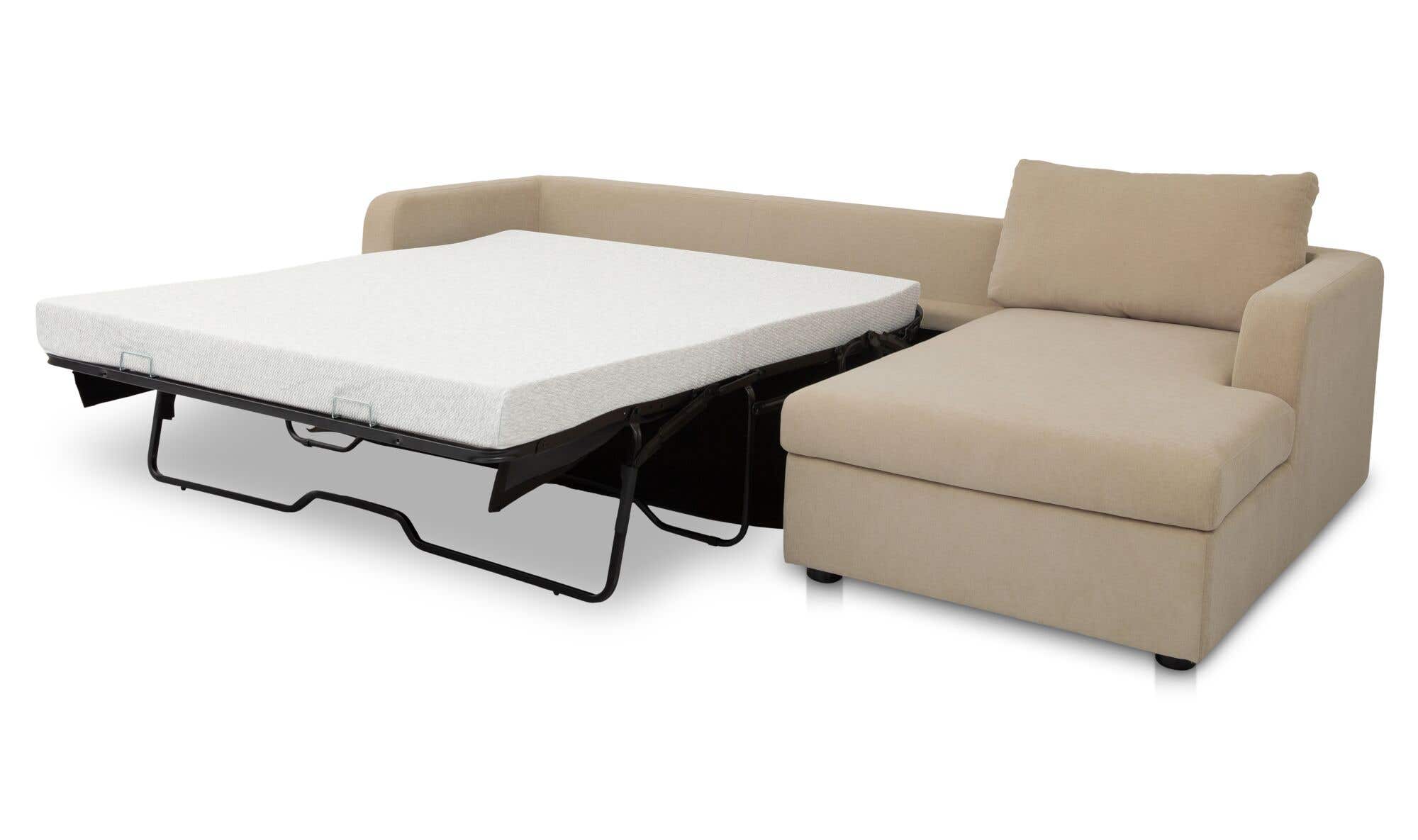 Burrow Sleeper Sectional With Storage Chaise Sand Right by Moe's Home Collection - view 11