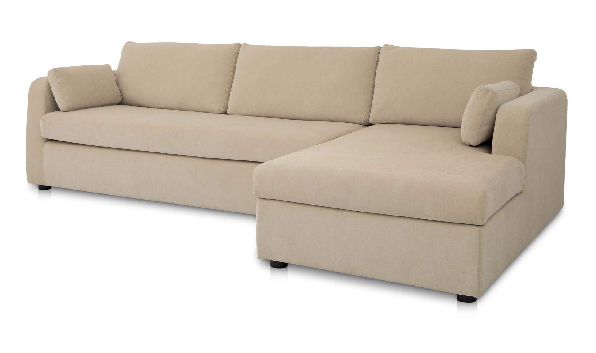Burrow Sleeper Sectional With Storage Chaise Sand Right by Moe's Home Collection - view 10