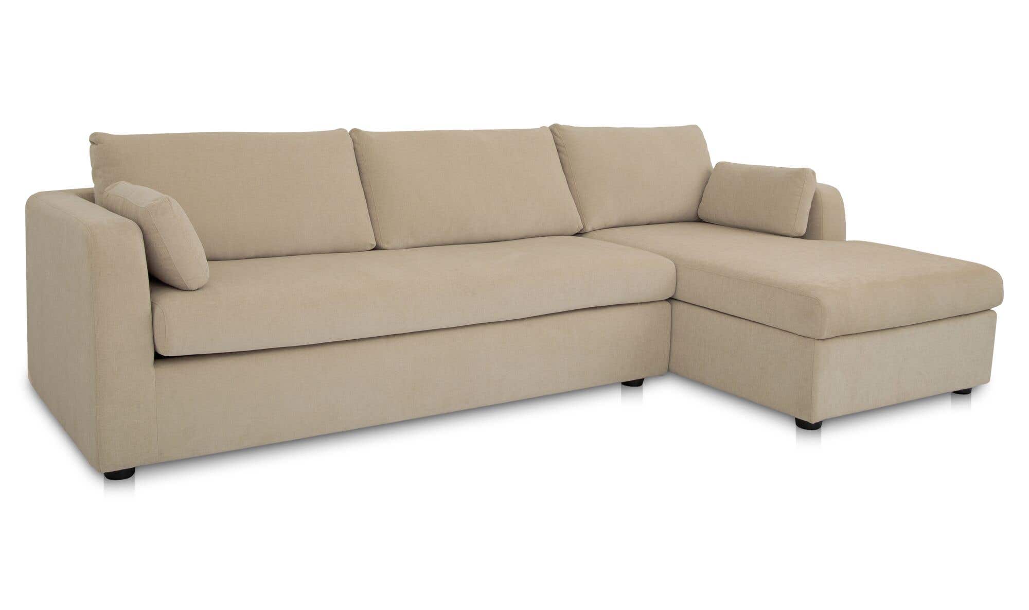 Burrow Sleeper Sectional With Storage Chaise Sand Right by Moe's Home Collection - view 5